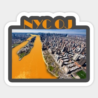 Orange East River NYC Sticker